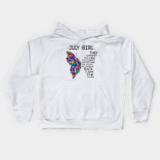 Butterfly July Girl I Am The Storm Kids Hoodie